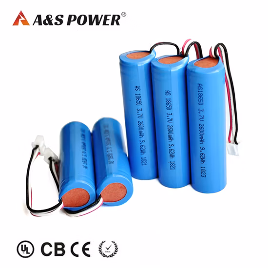メーカー リチウム電池 リチウムイオン電池 18650 3.7V 2600mAh 18650 バッテリー UL2054/Kc/CB